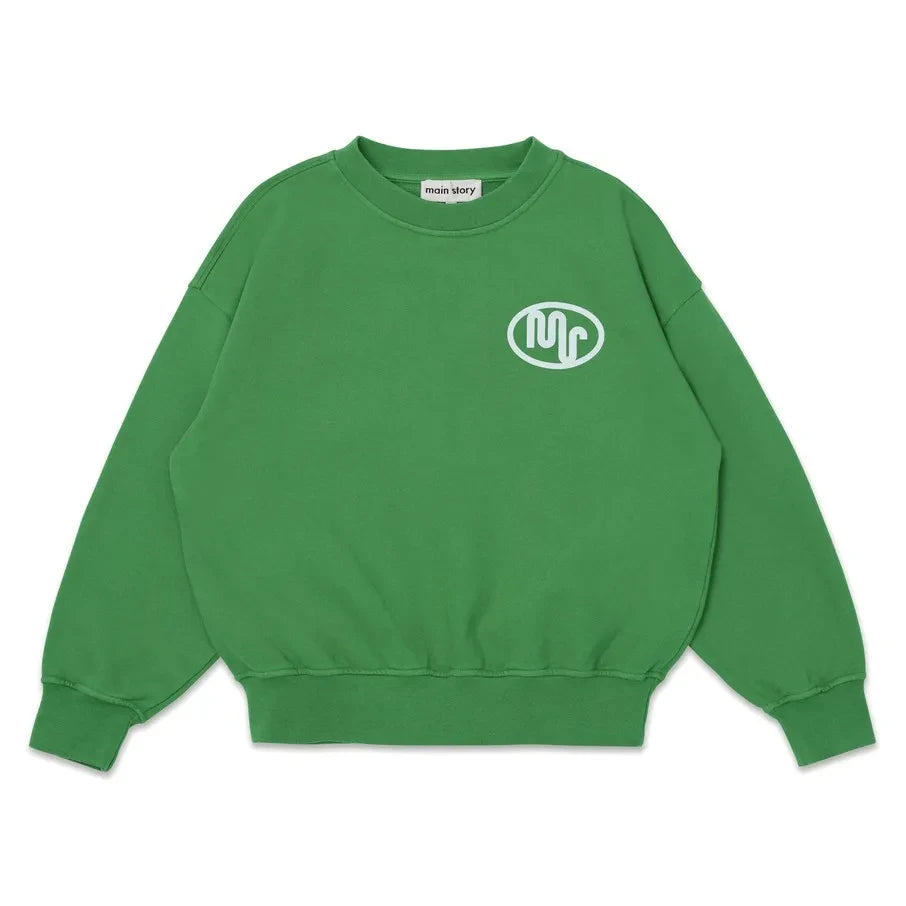 Main Story - Organik Pamuk Bubble Sweatshirt | Yeşil