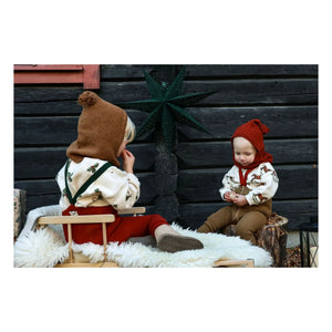 Silly Silas - Medias de algodón orgánico de Navidad | Verde Oliva