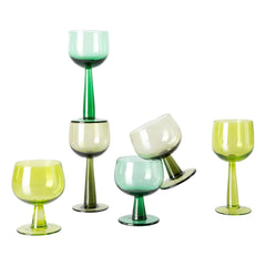 HKliving - Vasos con asa de esmeralda - Juego de 4 | Verde
