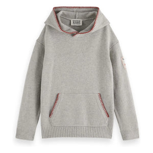 Scotch & Soda - Sudadera bordada de malla | Gris