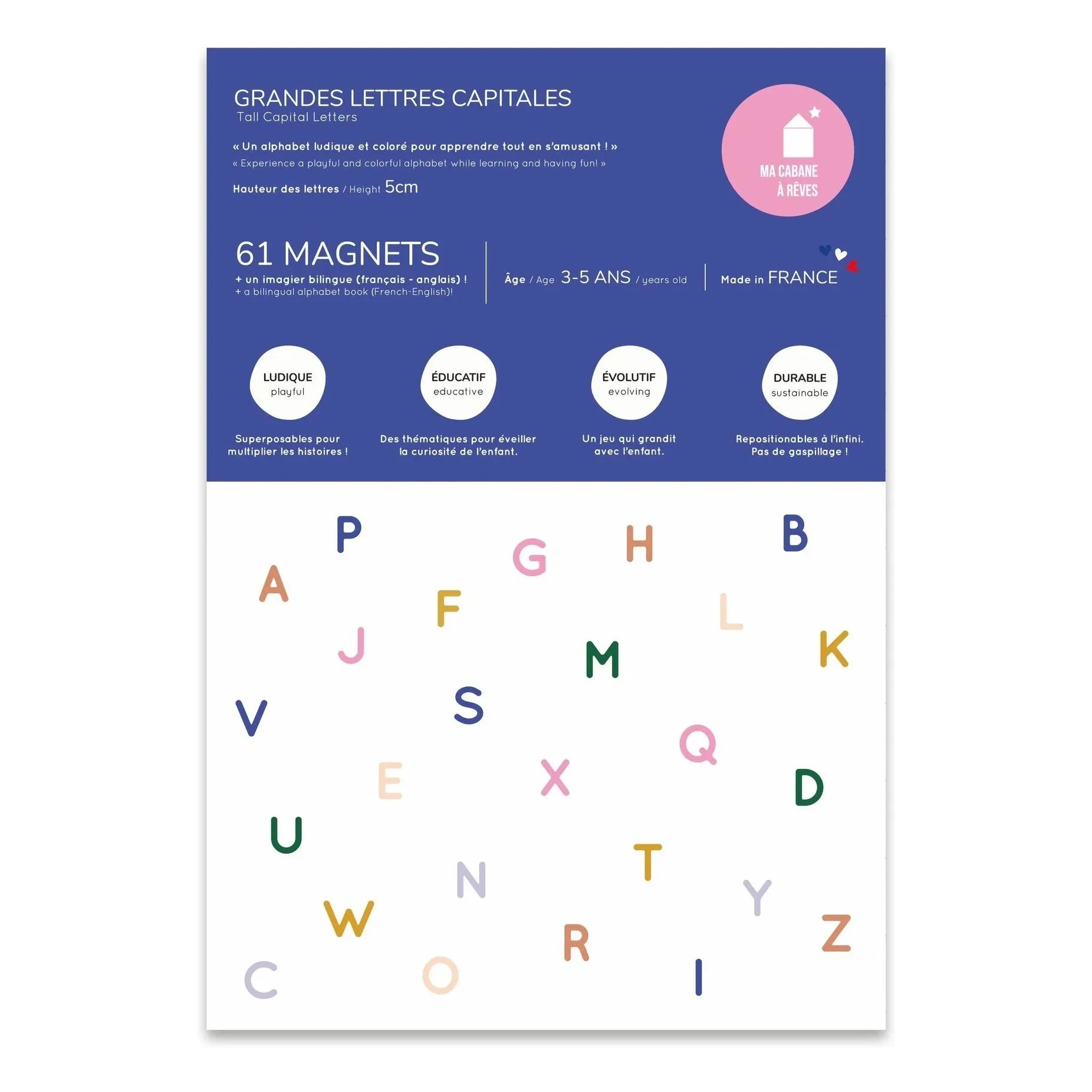 Ma Cabane à rêves - Imanes de letras mayúsculas
