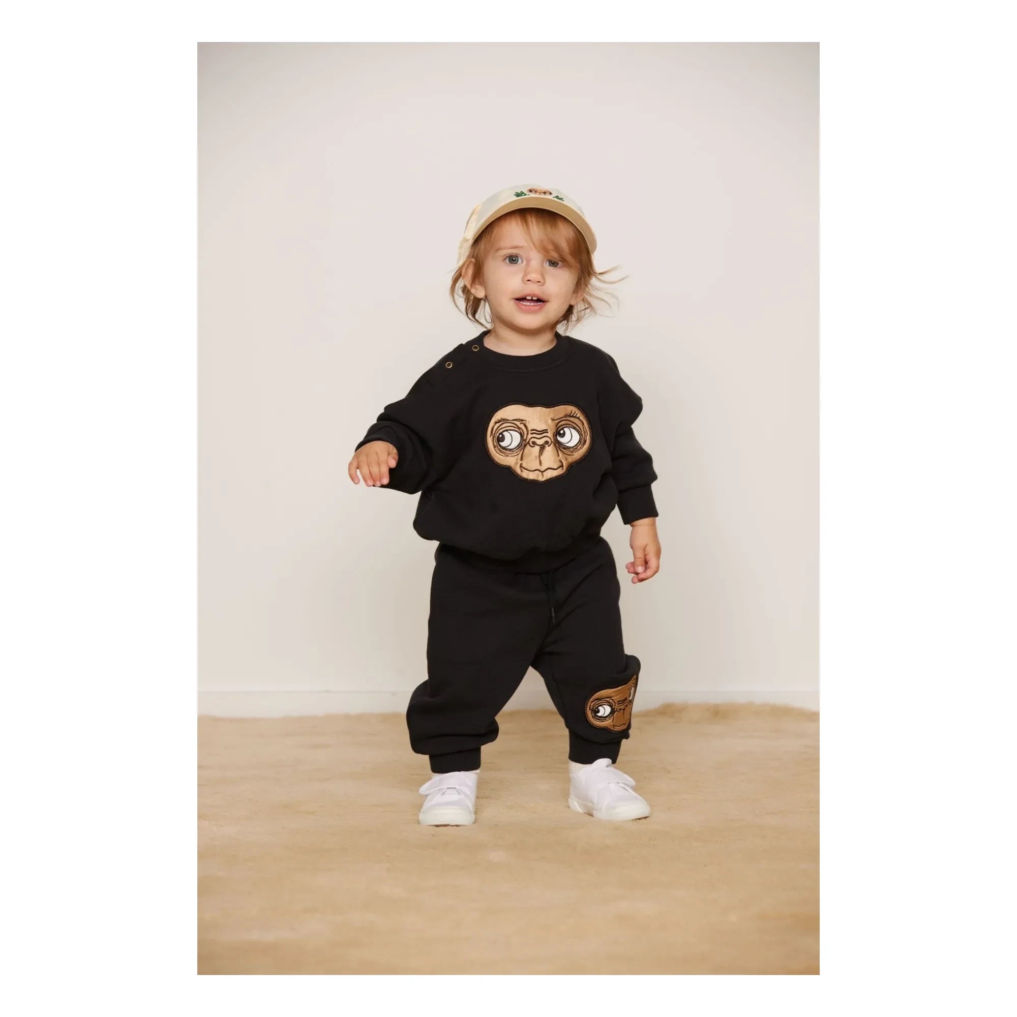 Mini Rodini - Pantalón de chándal E.T. Algodón orgánico | Negro