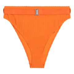 Icone - Sergio Pantalón de chándal de canalé de talle alto | Naranja