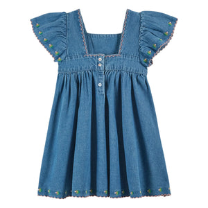 Emile et Ida - Vestido vaquero bordado | Azul