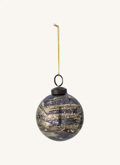 Bloomingville - Adorno de Cristal de Navidad | Gris