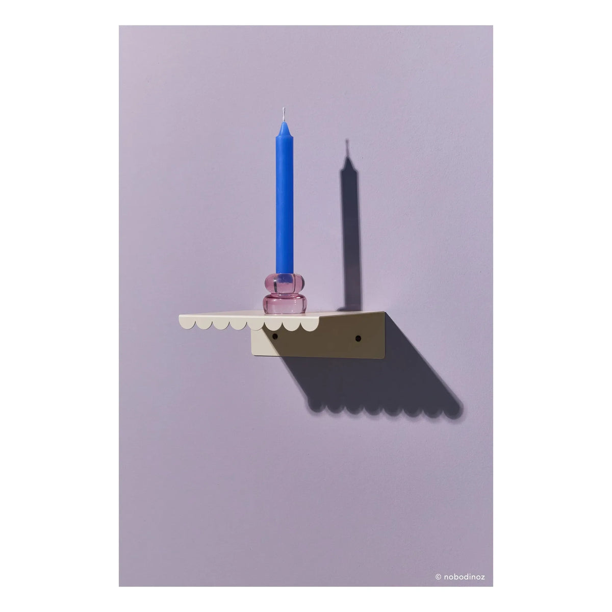 Nobodinoz - Estante de pared Vibes 20x16 cm | Marfil