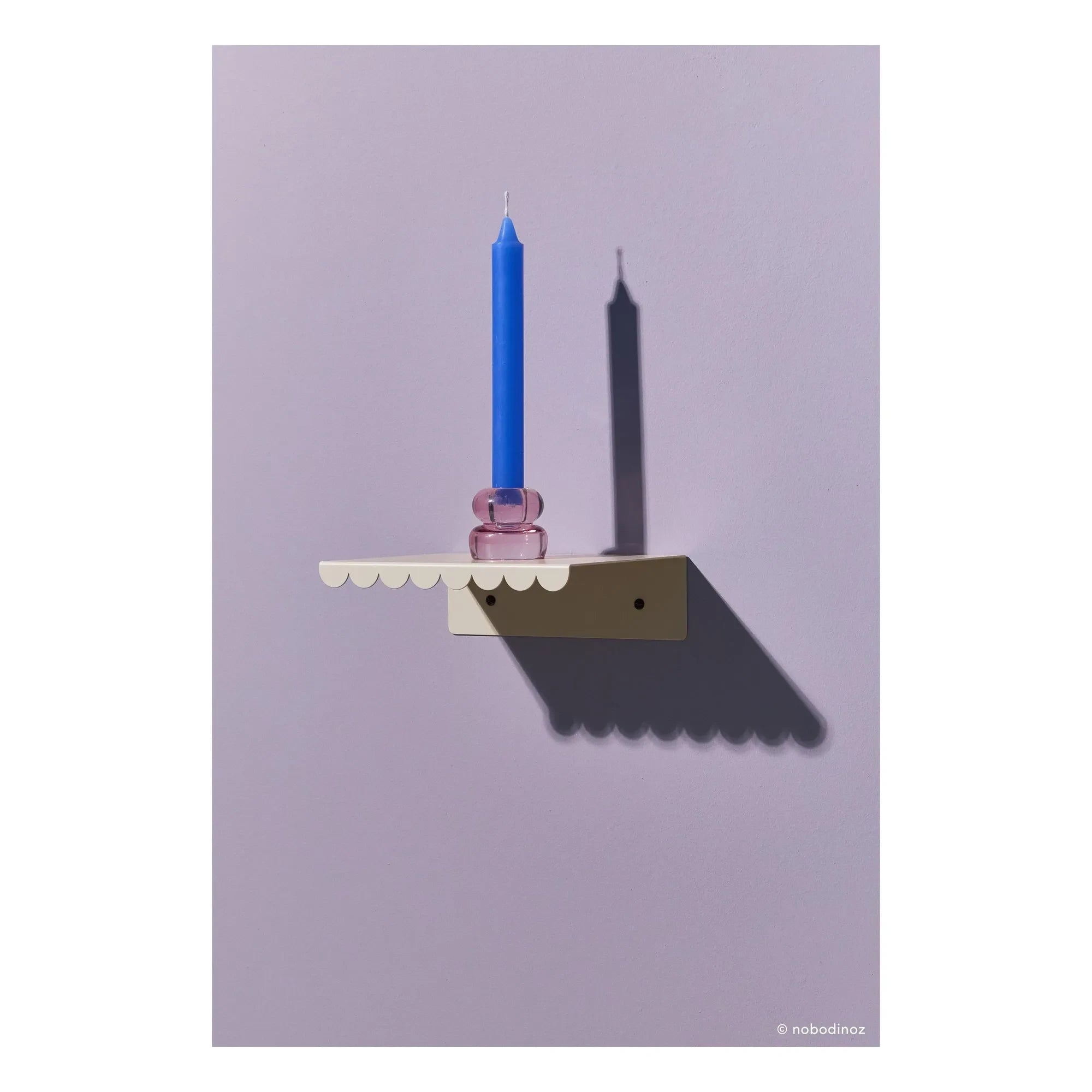 Nobodinoz - Estante de pared Vibes 20x16 cm | Marfil