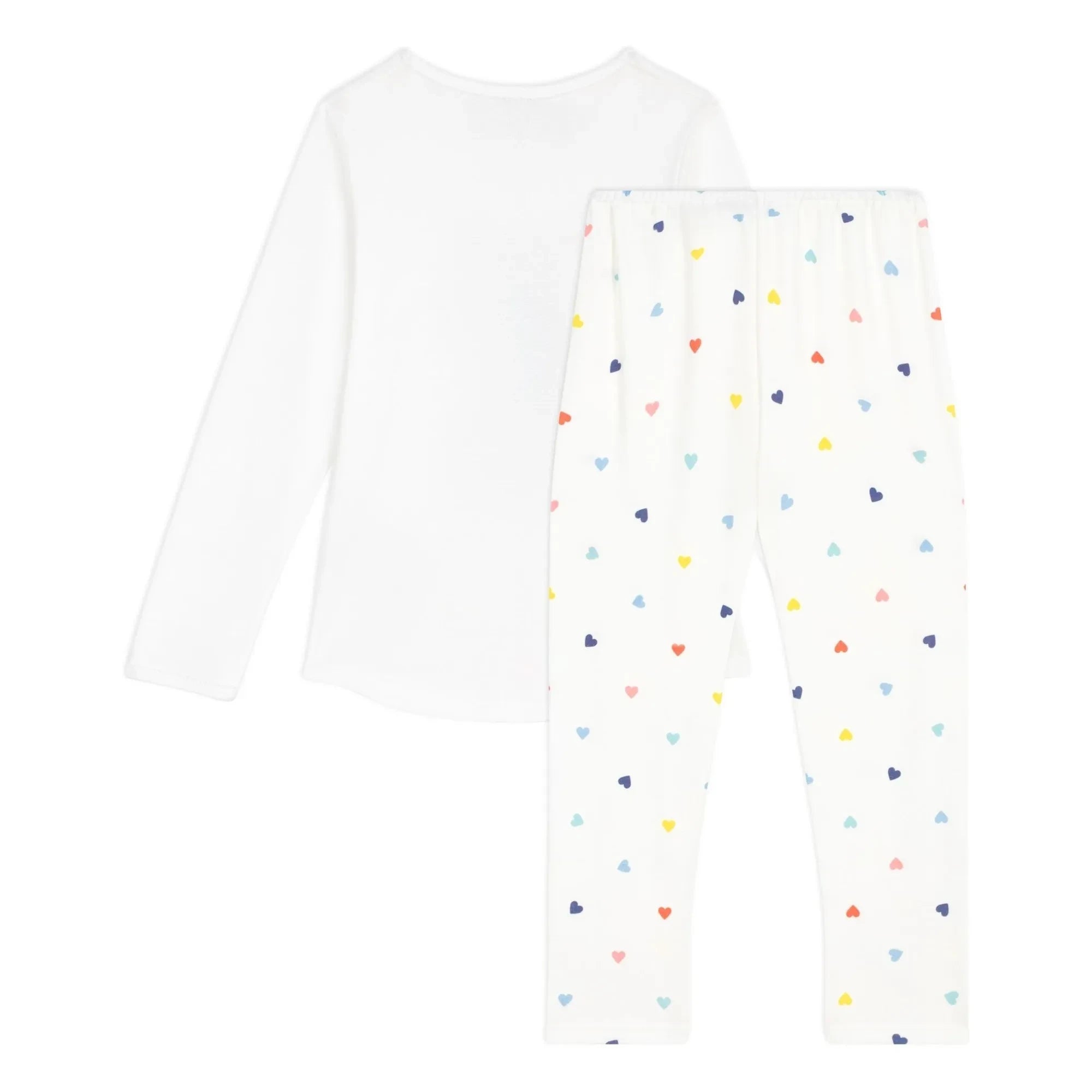 Petit Bateau - Pijama con estampado de gatos de algodón orgánico | Blanco