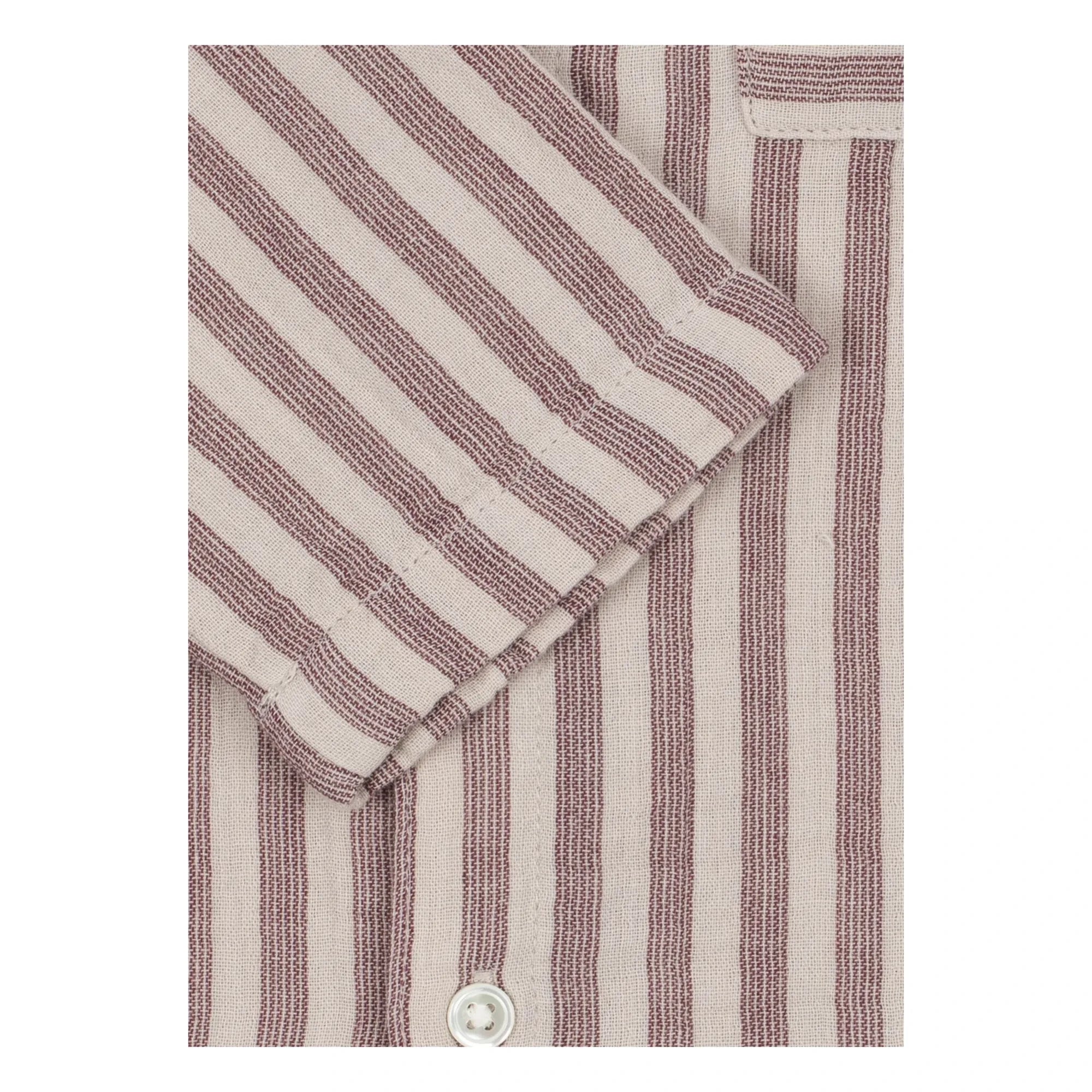 Konges Sløjd - Camisa de algodón orgánico a rayas Ely | Rojo