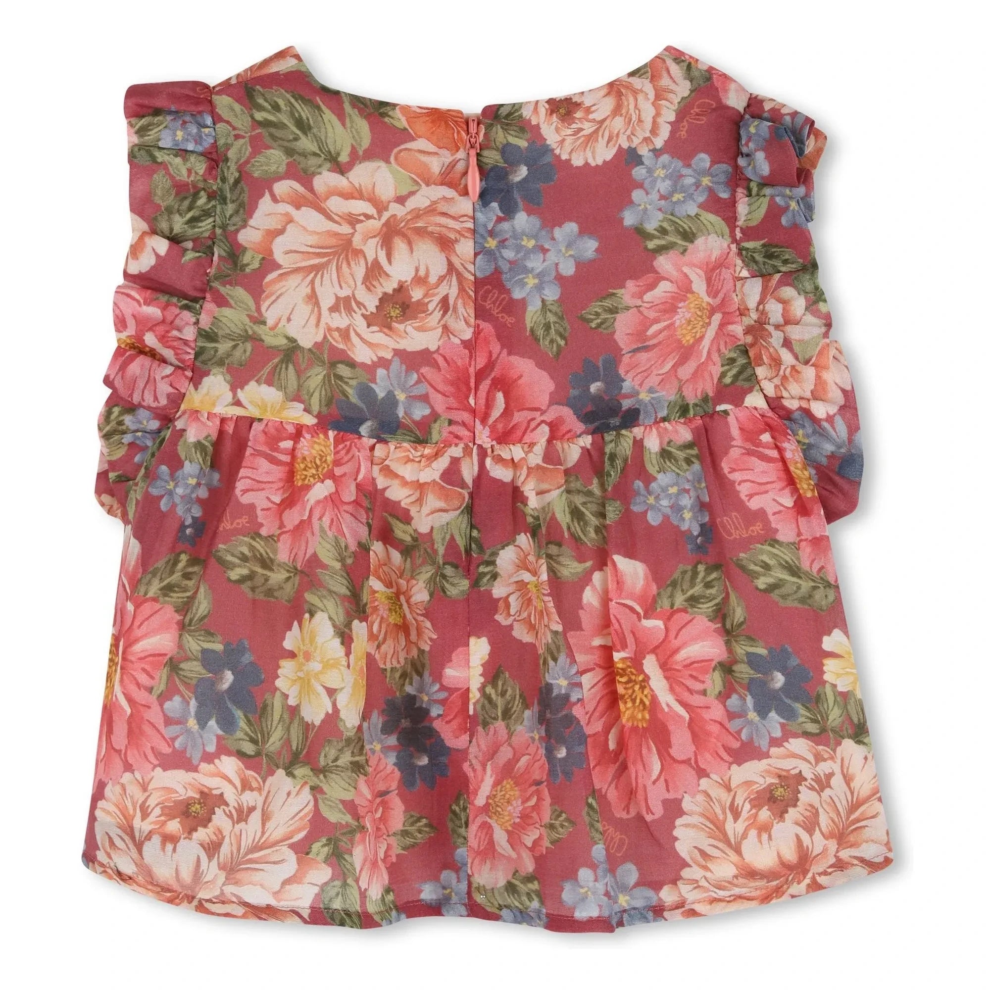Chloé - Conjunto de top y braguita Fleurie de algodón orgánico | Palo de rosa