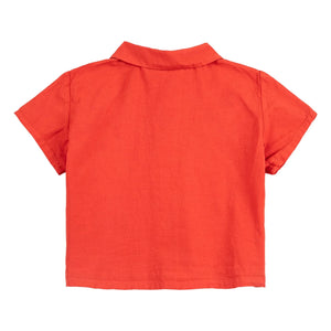 Bobo Choses - Camisa de granja de algodón orgánico | Rojo