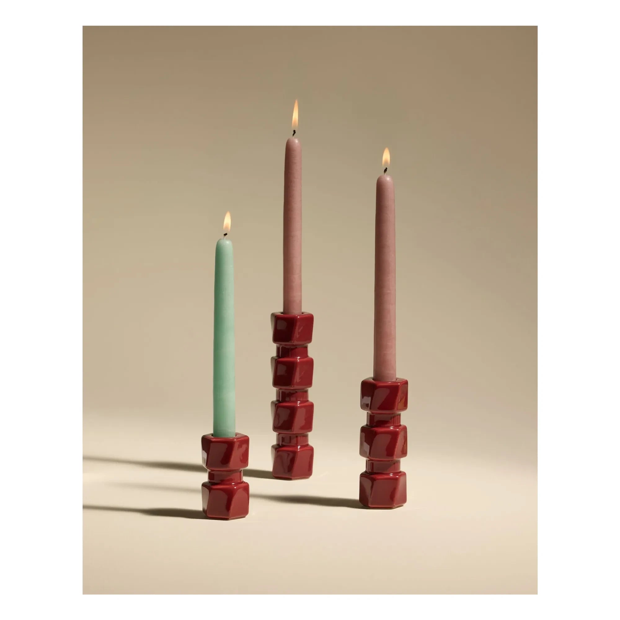Maison Sarah Lavoine - Candelabro Colonna | Rojo carmín