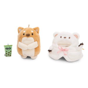 Nici - Perro de peluche Hiro con disfraz de oso polar | Blanco