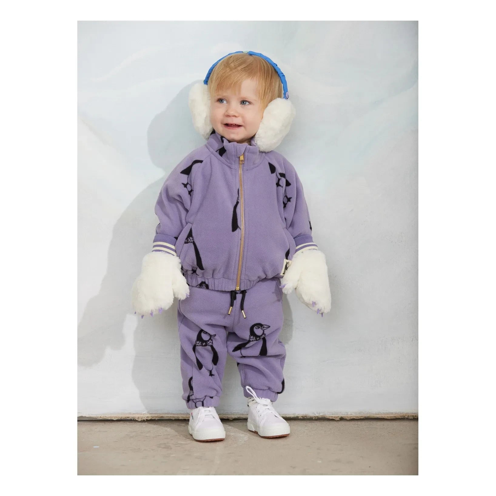 Mini Rodini - Jogger Penguenler Geri Dönüştürülmüş Elyaf | Mor