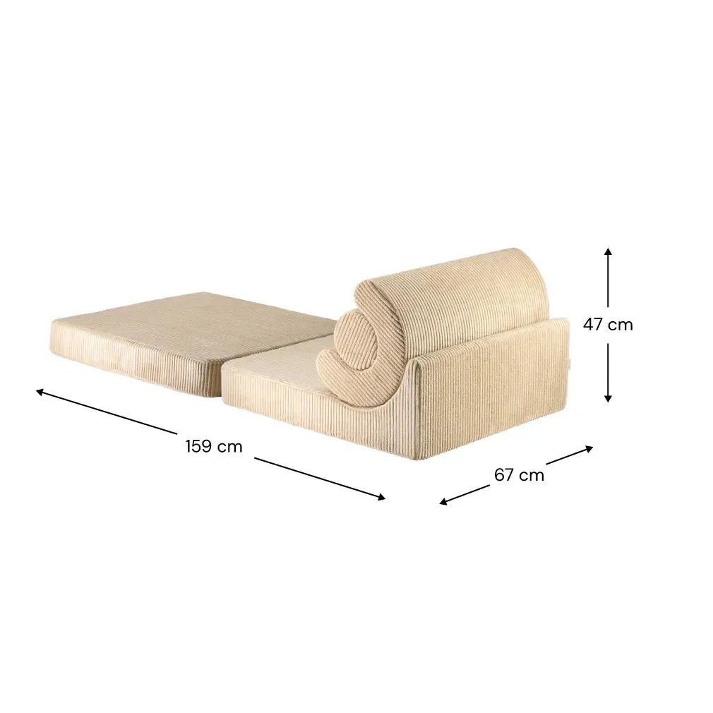 Wigiwama - Sillón Flipster de pana | Marrón claro