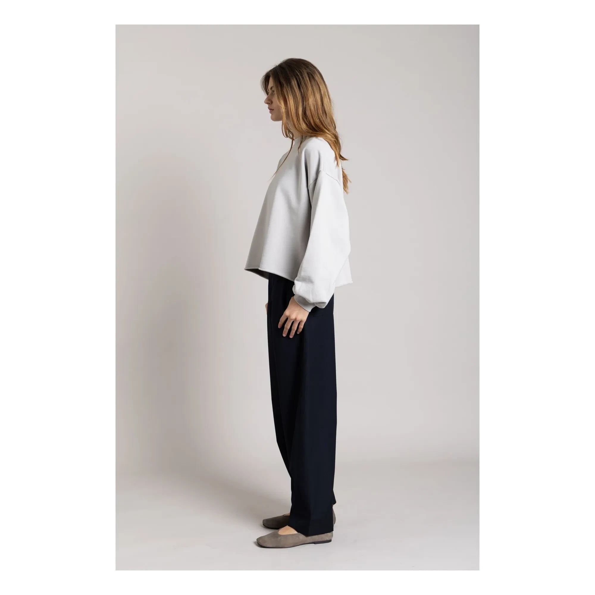 Smallable Woman - Sudadera de algodón orgánico Bria | Gris perla