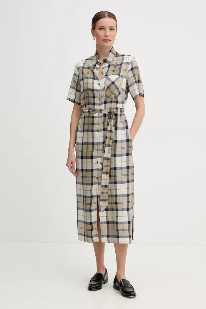 Vestido de lino Barbour Fern