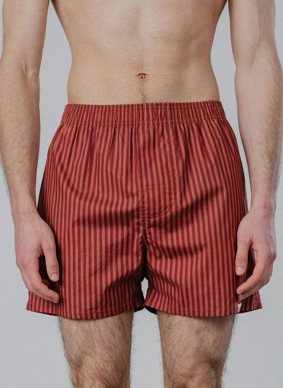 Pockies - Çizgili Boxer Şort | Kızıl Oker