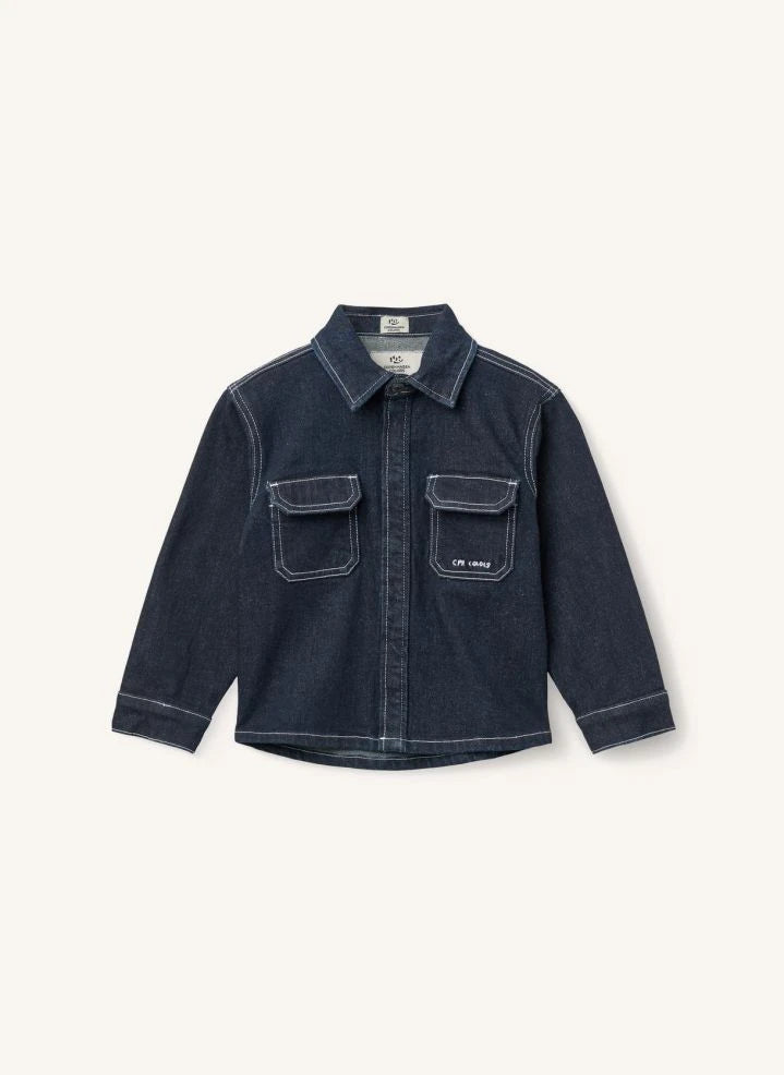 Copenhagen Colors - Organik Pamuk Denim Gömlek | Koyu Mavi