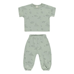 Quincy Mae - Conjunto de camiseta y pantalón | Verde pistacho