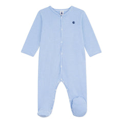 Petit Bateau - Pijama de algodón orgánico a rayas | Azul