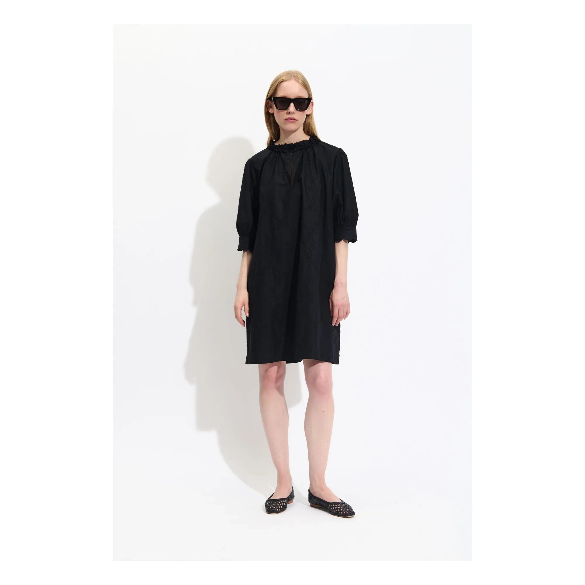 BELLEPIECE - Vestido Raffael de Popelín de Algodón | Negro