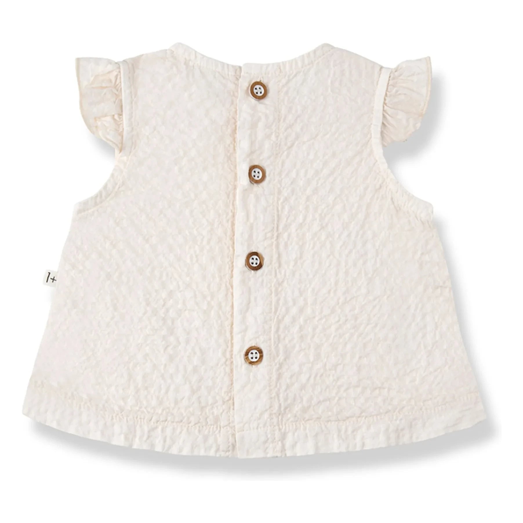 1+ in the family - Conjunto de blusa y braguita Apolonia Seersucker | Crudo