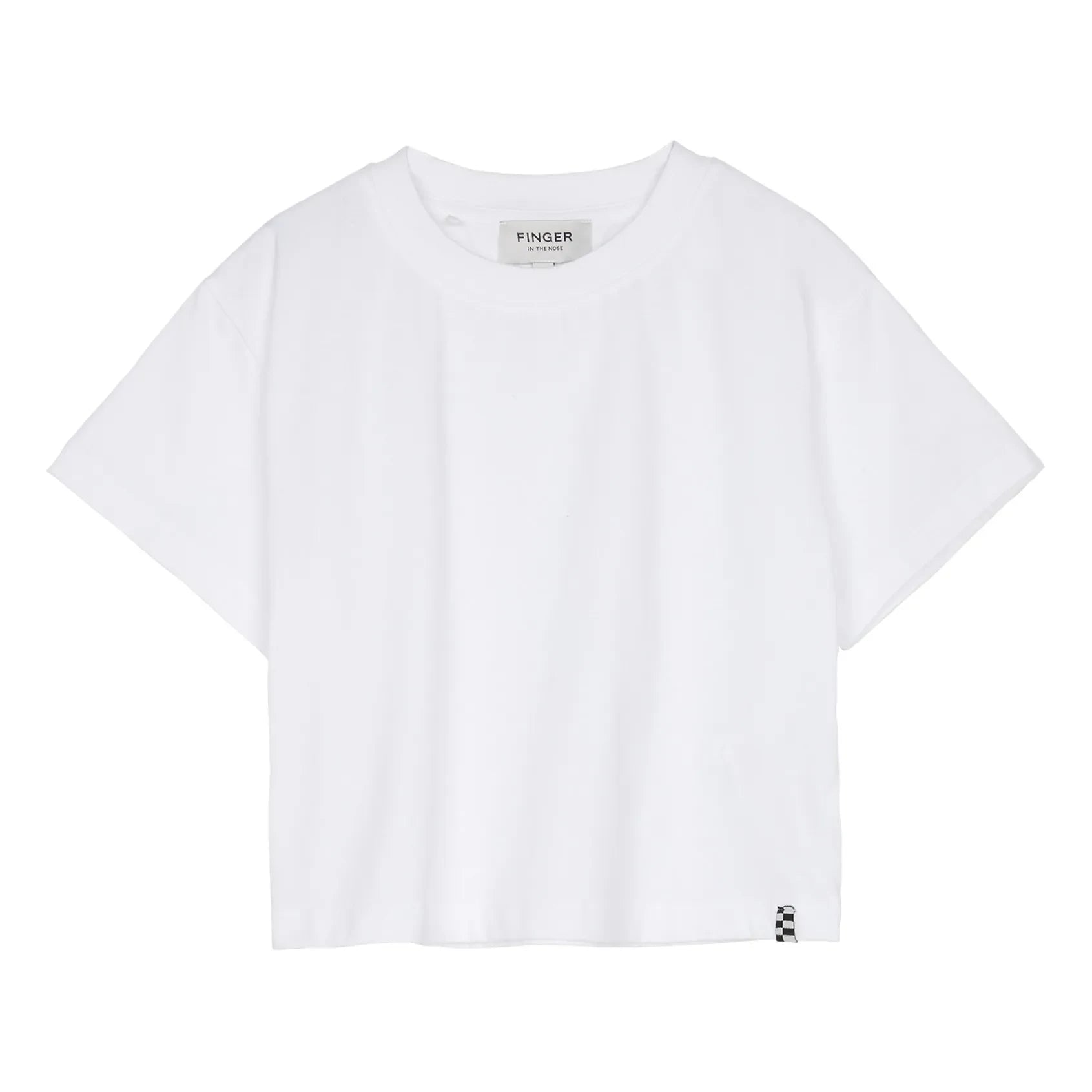Finger in the nose - Camiseta Orgánica de Corte Oversized y Corte Corto | Blanco