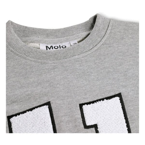 Molo - Sudadera Magni n.º 11 Smile Algodón orgánico | Gris melange