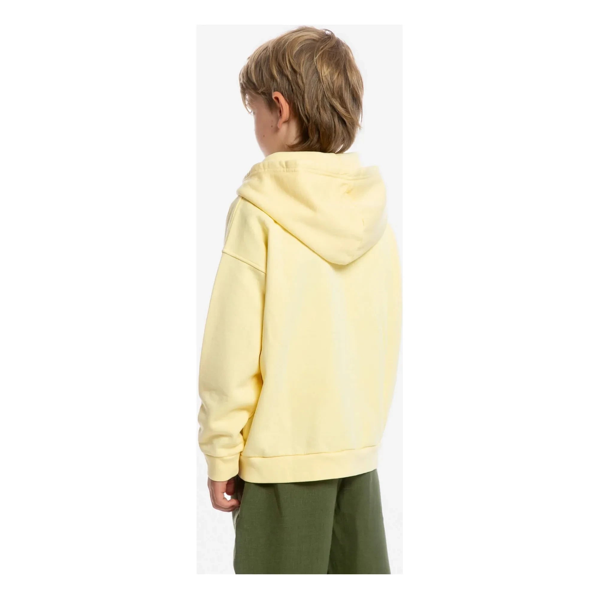 Matona - Sudadera con capucha y cremallera de algodón orgánico | Amarillo pálido