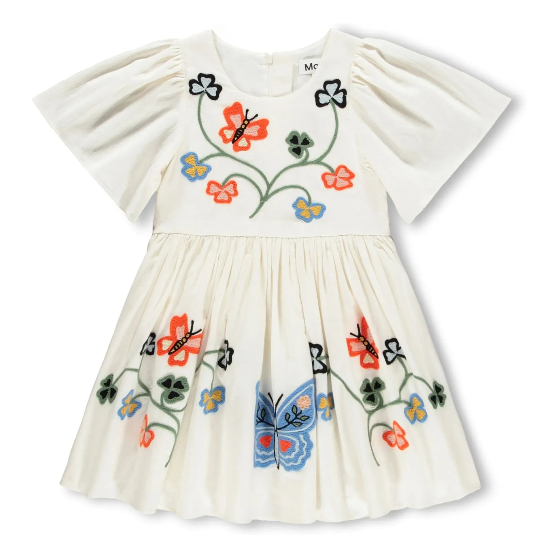 Molo - Vestido Margarita Mariposas Algodón Orgánico | Crema