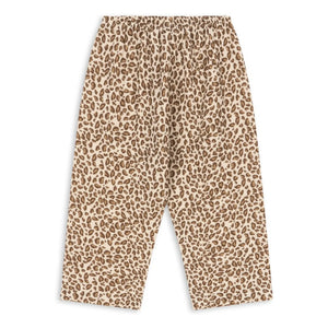 Konges Sløjd - Pantalones de algodón orgánico Coco Leopard | Marrón