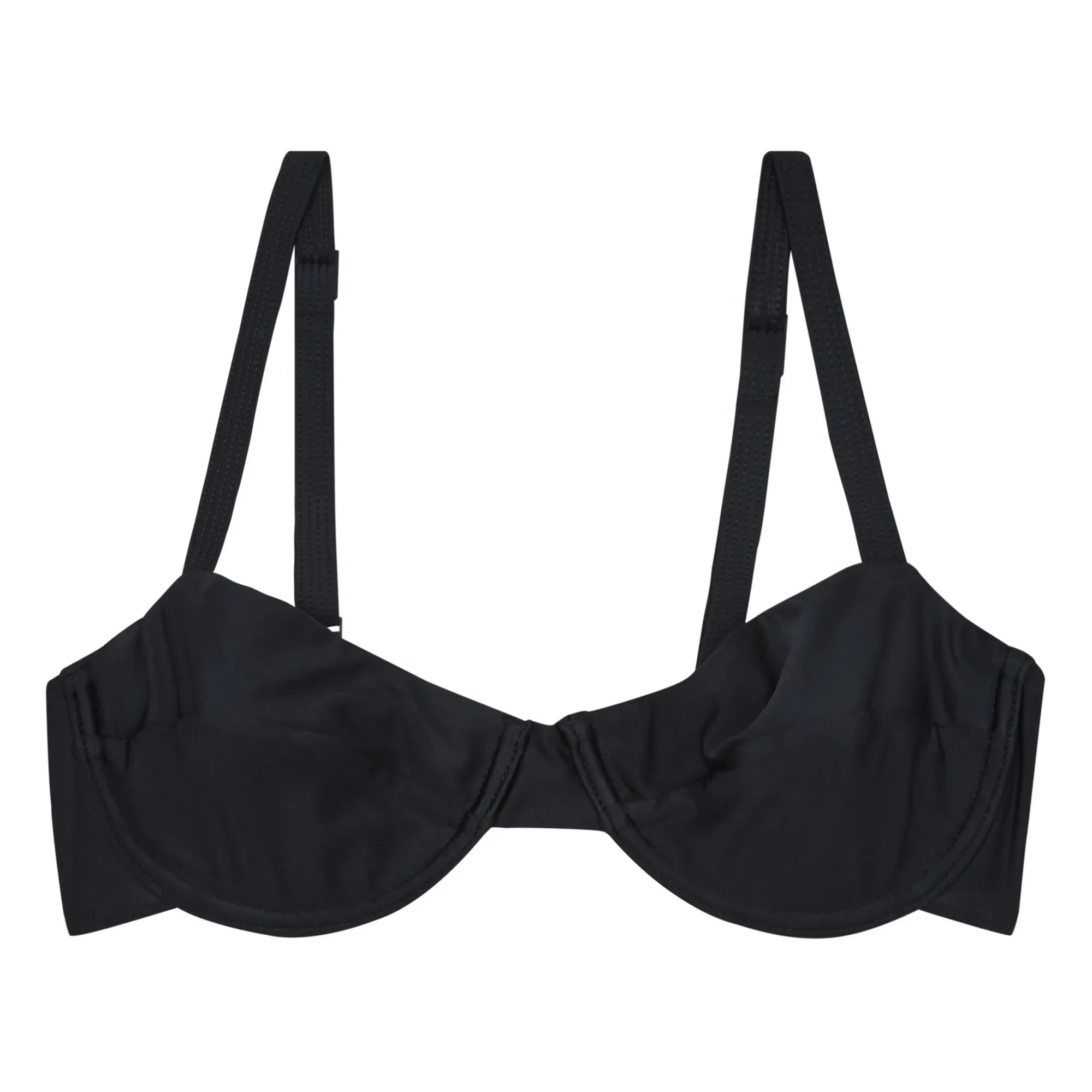 Matteau - Top de bikini sin aros | Negro