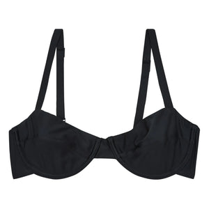 Matteau - Top de bikini sin aros | Negro