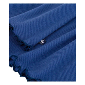 Petit Bateau - Vestido acanalado | Azul oscuro