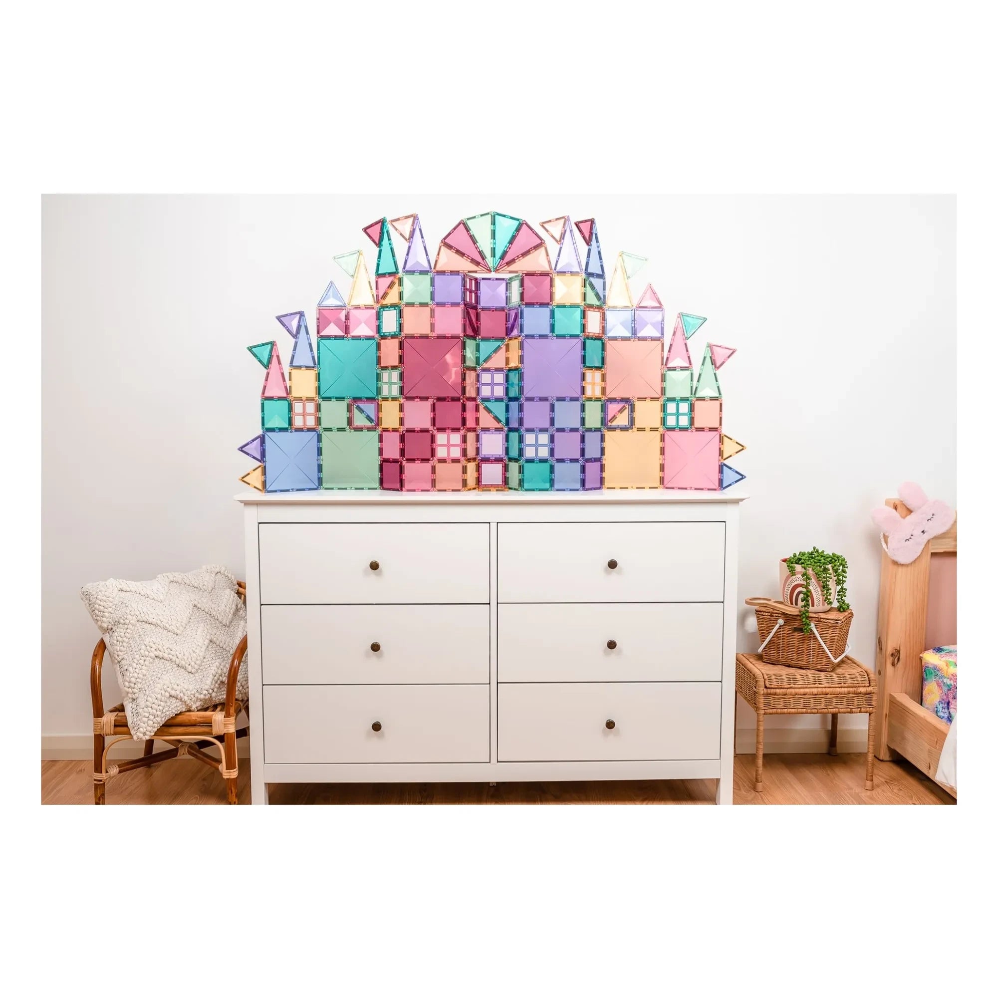 Connetix - Juego creativo - 120 piezas | Pastel