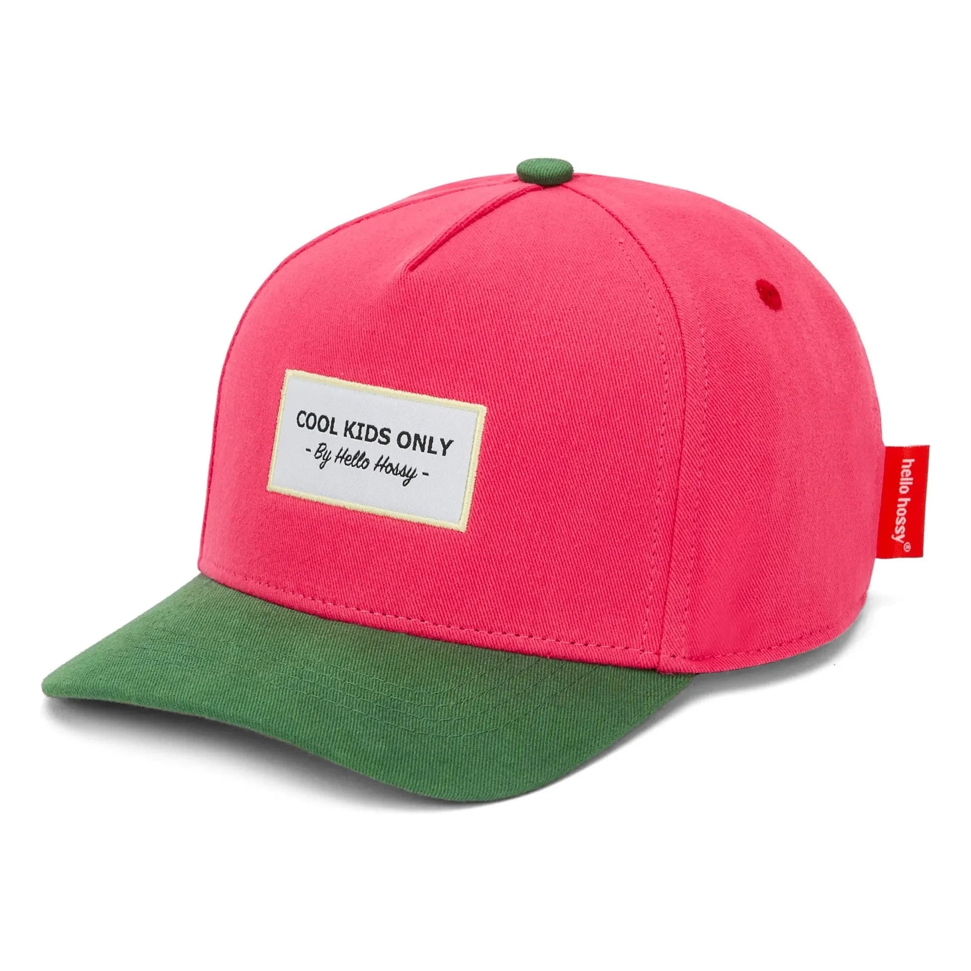 Hello Hossy - Gorra con visera curva pequeña de algodón orgánico | Fucsia