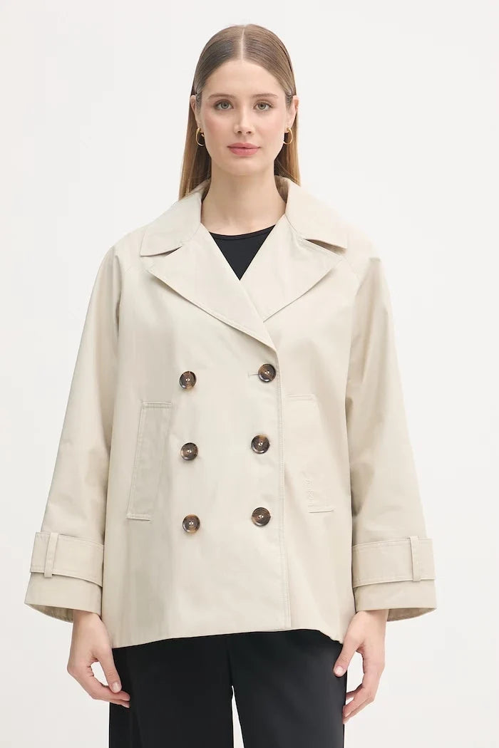 Trenca corta de algodón para mujer Barbour Maisy