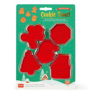 Legami - Set de 5 Cortadores de Galletas y Sellos - ¡Hora de las Galletas!
