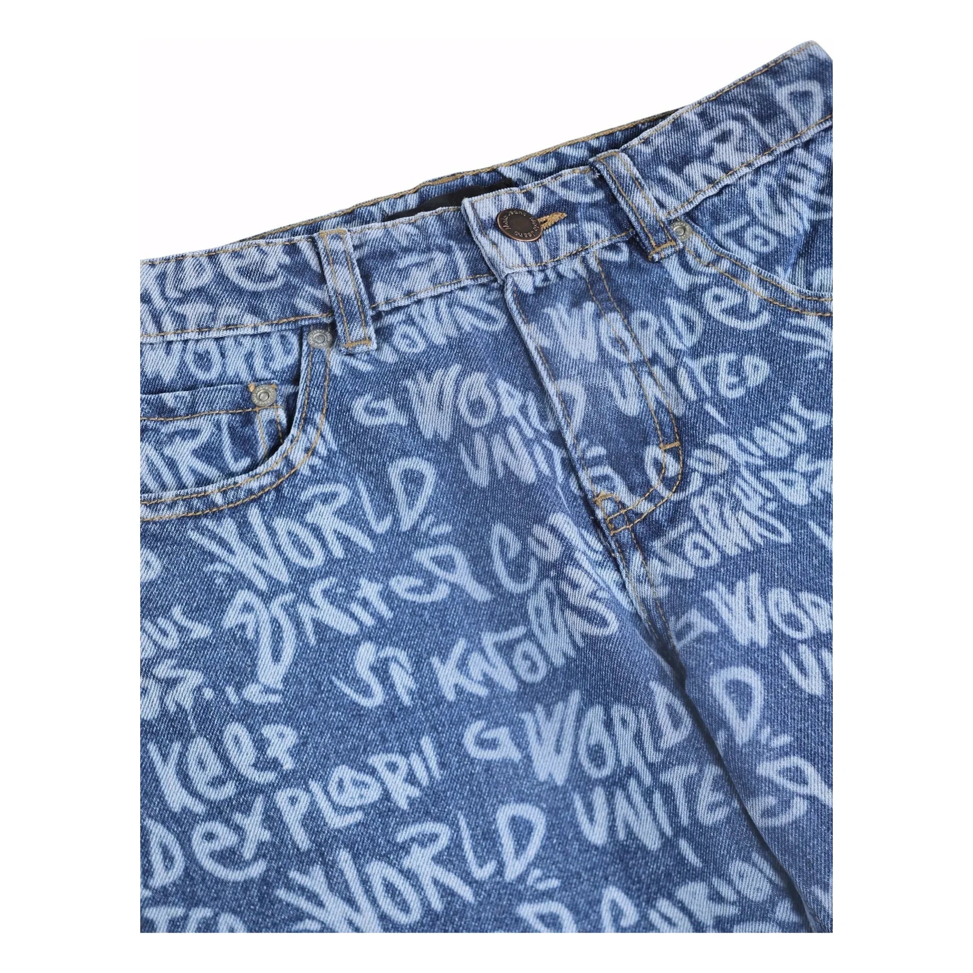 Molo - Aiden Organik Pamuk Graffiti Jean | Mavi
