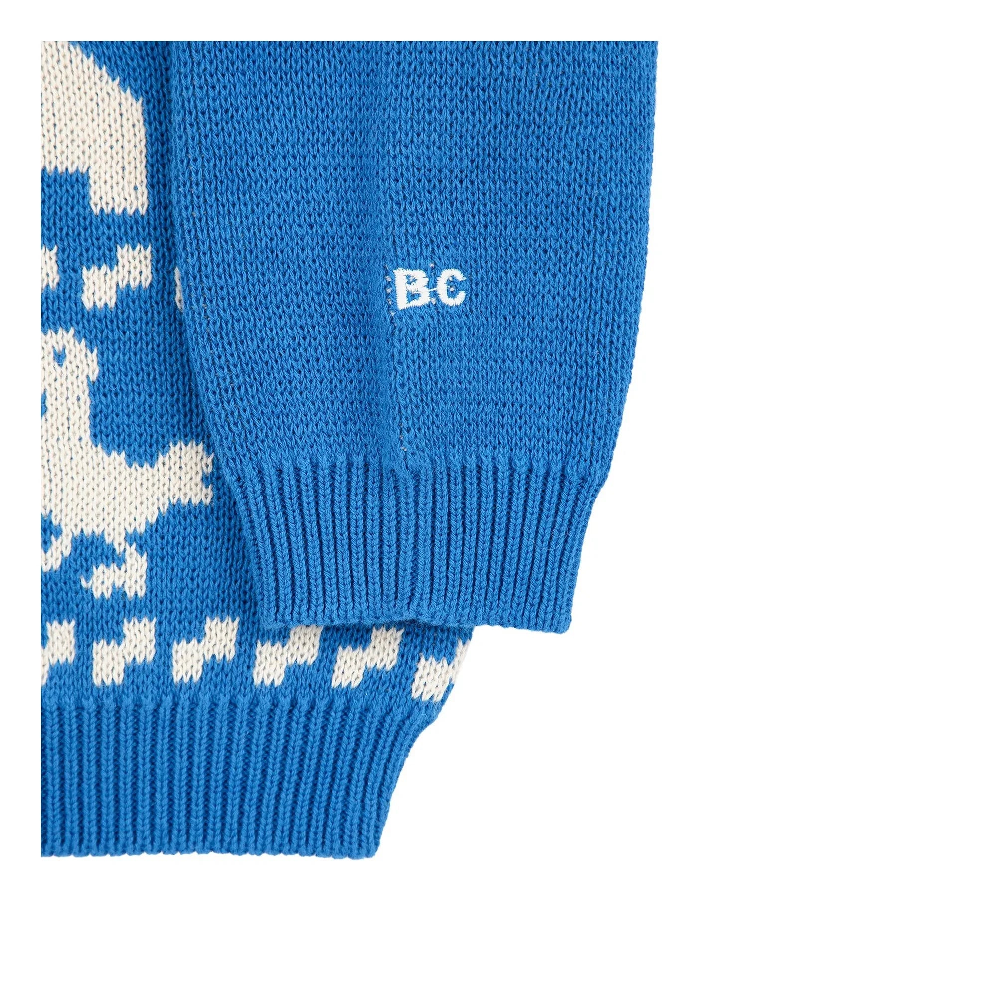 Bobo Choses - Jersey de punto de algodón orgánico con diseño de granja | Azul