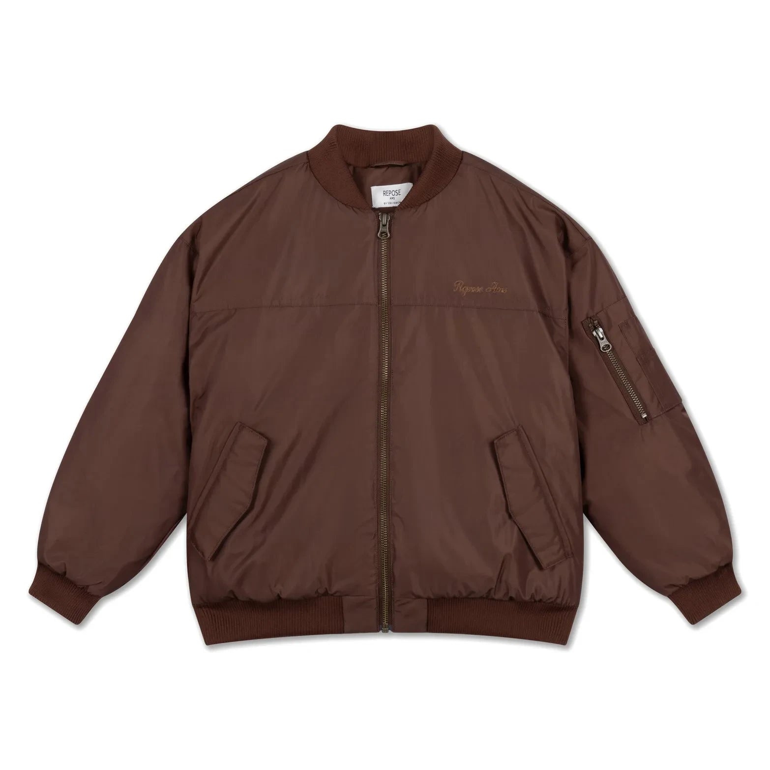 Repose AMS - Chaqueta Bomber de Fibra Reciclada | Marrón