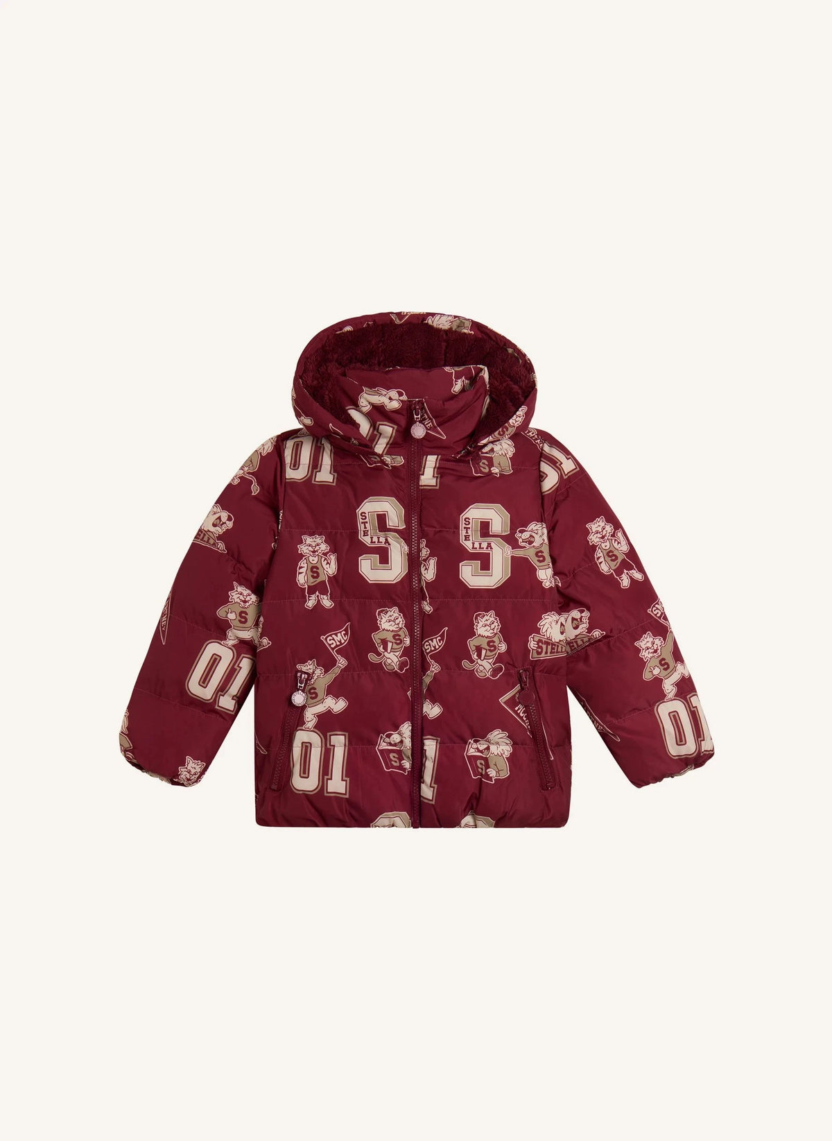 Stella McCartney Kids - Abrigo acolchado burdeos