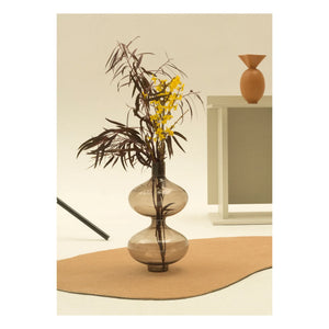 Objetos Decorativos - Florero de borosilicato ahumado | Marrón