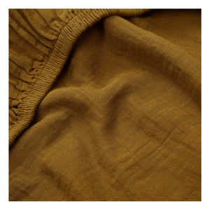 Haomy - Sábana plana de algodón voile Dili | Oro
