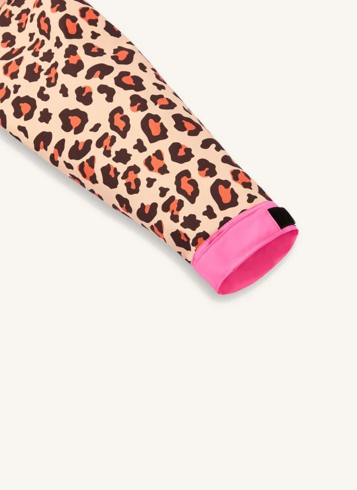 Hello Hossy - Poncho Corto A Prueba de Agua con Estampado de Leopardo | Marrón
