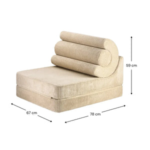 Wigiwama - Sillón Flipster de pana | Marrón claro