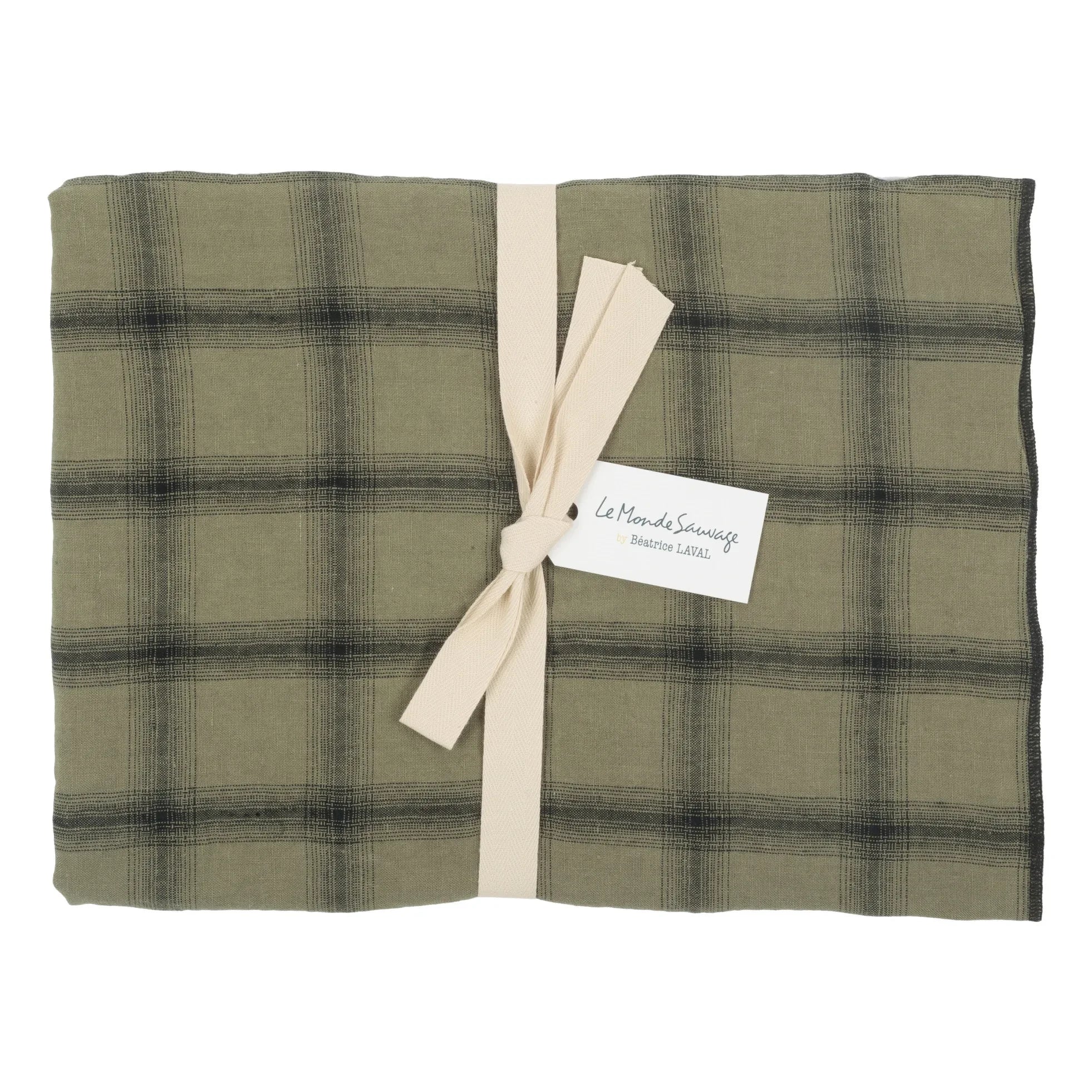 Le Monde Sauvage - Funda de almohada de lino lavado Highlands | Caqui