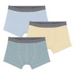 Petit Bateau - Pack de 3 Bóxers Rayas | Azul