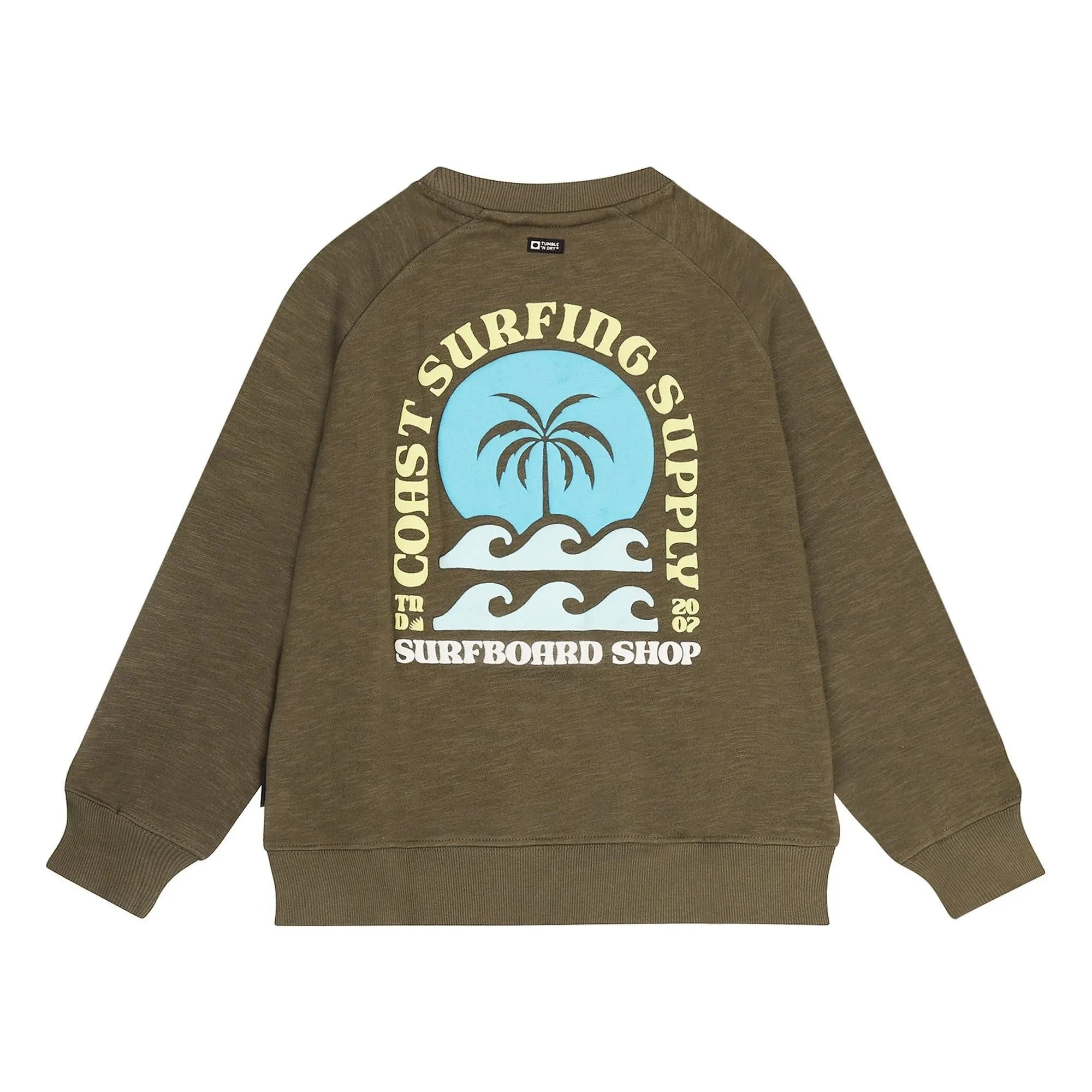 Tumble N'Dry - Sudadera de algodón orgánico High Tide | Caqui